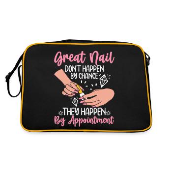 Nail Technician Nail Artist Great Nail Chance - Retro Bag - black/gold - Back