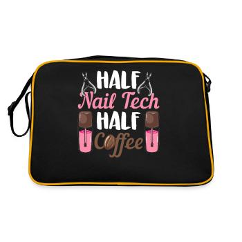 Nail Tech Coffee Nail Technician Nail Artist - Retro Bag - black/gold - Back