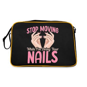 Nail Technician Nail Artist Nail Technician Me - Retro Bag - black/gold - Back