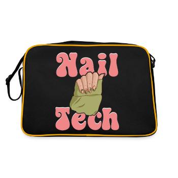 Nail Tech Nail Technician Nail Artist Nail Tech - Retro Bag - black/gold - Back