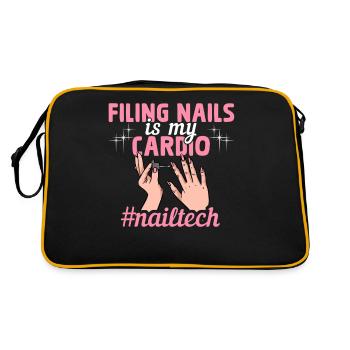 Lime Ongles Cardio nailtech Technicien des ongles - Sac Retro - noir/or - Dos