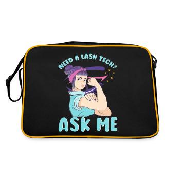 Artiste de cils Amateur de cils a besoin de vous - Sac Retro - noir/or - Dos