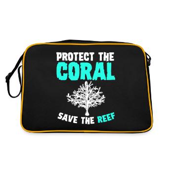 Korallenriff Korallenaquarium Aquarianer Korallen - Retro Tasche - Schwarz/Gold - Hinten