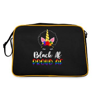 Noir Af Fier Af Mélanine Noir Histoire Peau Marron - Sac Retro - noir/or - Dos