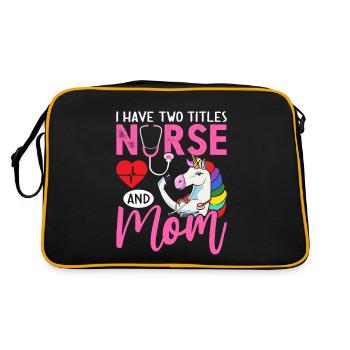 J’ai deux titres Infirmière et Maman Infirmière Maman - Sac Retro - noir/or - Dos
