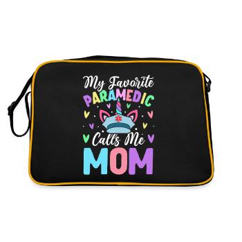L’ambulancière préférée m’appelle maman femme - Sac Retro - noir/or - Dos