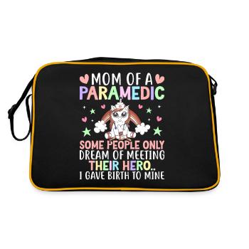 Maman d’une ambulancière urgente médicale - Sac Retro - noir/or - Dos