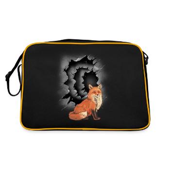 Fox Foxes Child Kids Fairy Tale Character - Retro Bag - black/gold - Back