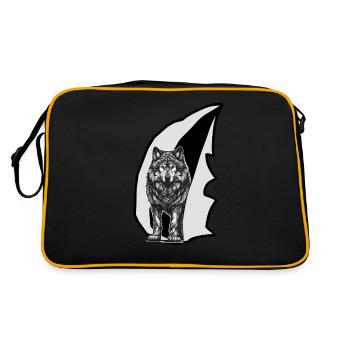 Loup Loups Louve - Sac Retro - noir/or - Dos