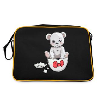 Teddy Bear Birth Baby Eggshell Hatch - Retro Bag - black/gold - Back