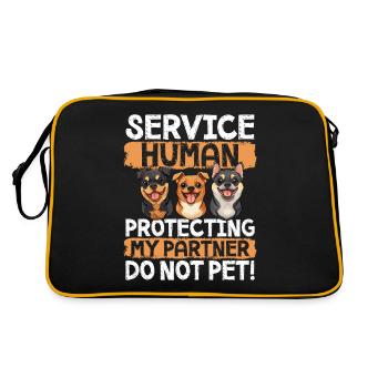 Service Humain Protection Mon partenaire Ne caressez pas ! - Sac Retro - noir/or - Dos