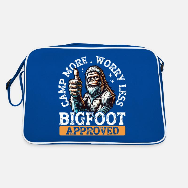 Camp More Worries Less Bigfoot Approved Funny Retro Bag
