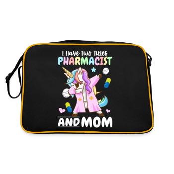 Pharmacist and mother Pharmacist Pharmacist - Retro Bag - black/gold - Back