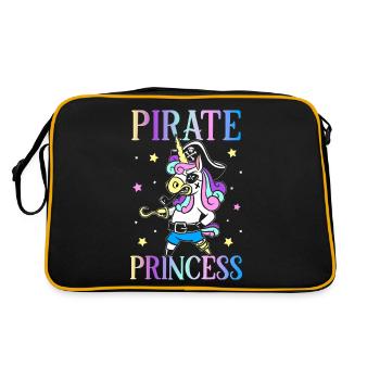 Pirate Princesse Pirate Fille Pirate Fille - Sac Retro - noir/or - Dos