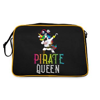 Reine des Pirates Femme Capitaine Crâne de Pirate - Sac Retro - noir/or - Dos