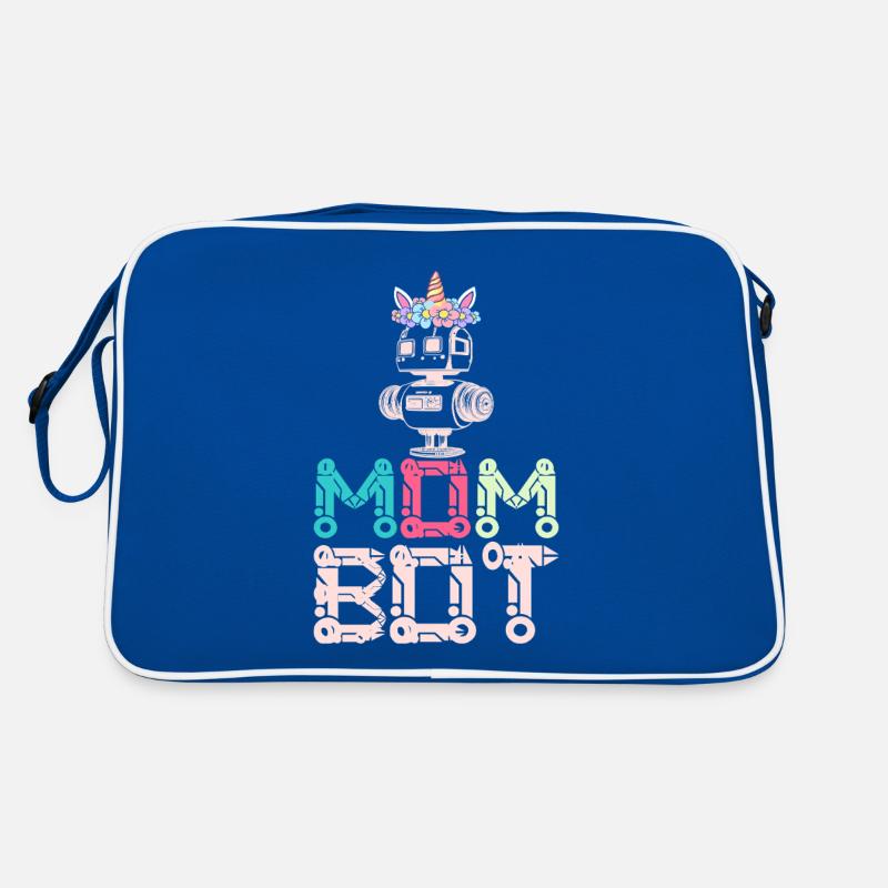 Mom Bot Robot Robot Engineer Mom Illustration Retro Bag