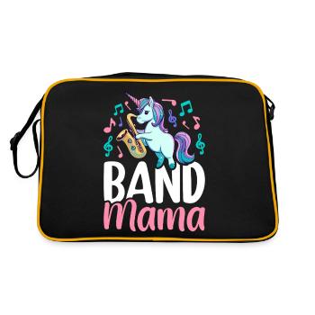 Band Mama Saxophone Mama Marching Band Graphic for - Retro Bag - black/gold - Back