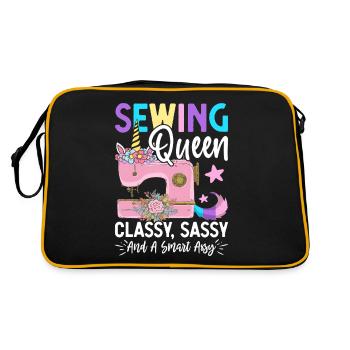 Sewing Queen Classy Sassy And A Bit Assy Sewer - Retro Bag - black/gold - Back