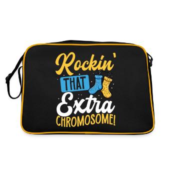 Rockin' That Extra Chromosome Fun Down Syndrome - Retro Bag - black/gold - Back