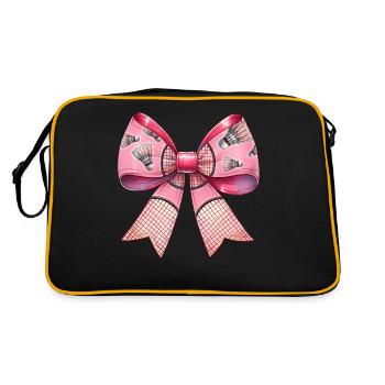 Coquette Bow Ribbon Raquette de Badminton - Sac Retro - noir/or - Dos
