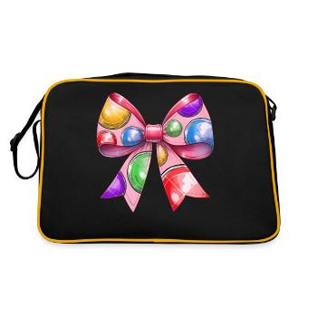 Coquette Bogen Boccia-Kugel Mütter Tag Bocci Band - Retro Tasche - Schwarz/Gold - Hinten