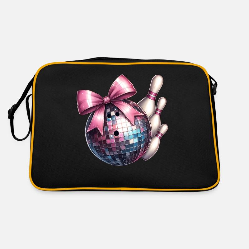 Coquette Bowling Ball Quilles Checkered Disco Sac Retro