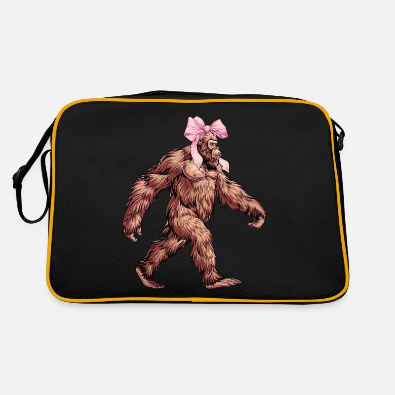 Coquette Bogen Bigfoot Sasquatch Yeti Rosa Retro Tasche