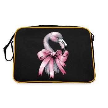 Coquette Bow Flamingo Mother's Day Band Mom Girl - Retro Bag - black/gold - Back