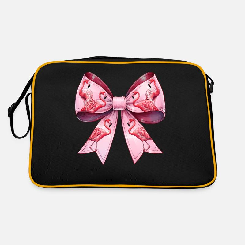 Coquette Schleife Flamingo Muttertag Muster Rosa Retro Tasche