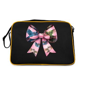 Coquette Bow Budgie Budgie Motif Perroquet - Sac Retro - noir/or - Dos
