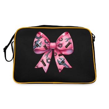 Coquette Arc Mécanique Outils Motif Arc Rose - Sac Retro - noir/or - Dos