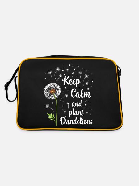 Dandelion Dandelion Lover Floral Floral - Sac Retro - noir/or - Dos