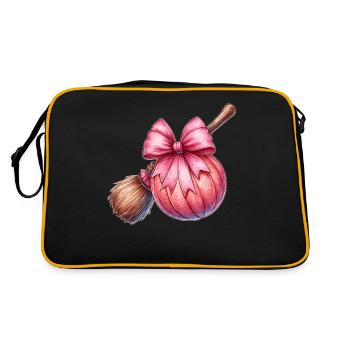 Coquette Bow Broomball Player Broomballer - Retro Bag - black/gold - Back