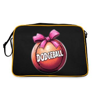 Coquette noeud Dodgeball Team Ruban Rose Maman - Sac Retro - noir/or - Dos