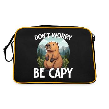 Ne vous inquiétez pas, soyez Capy Funny Capybara - Sac Retro - noir/or - Dos