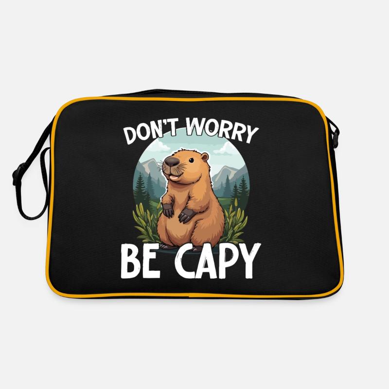 Don't worry, be Capy Funny Capybara Retro Bag