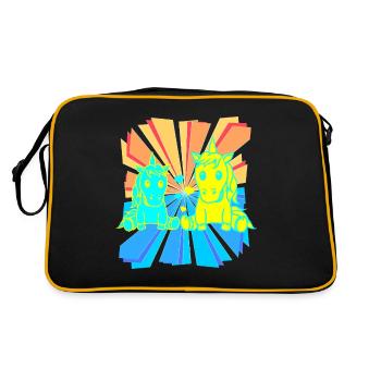 Enfant Enfants Bébé Rétro Licornes Licorne des années 80 des années 90 - Sac Retro - noir/or - Dos