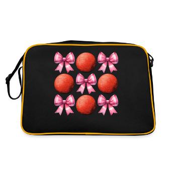 Coquette Bow Kickball Mother's Day Band Mom Pink - Retro Bag - black/gold - Back