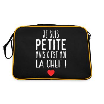 Je suis petite mais c'est moi la chef - Sac Retro - noir/or - Dos
