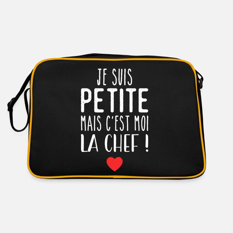 Ich bin klein, aber ich bin der Chef Retro Tasche