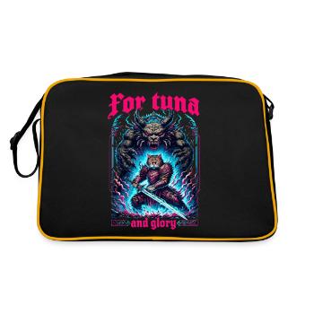 Moyen Âge Chat Thon Œuvre d'art Gloire et renommée - Sac Retro - noir/or - Dos