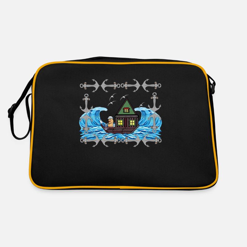 maritim Erdnuss Matrose Schiff Schiffe Ahoi Moin Retro Tasche