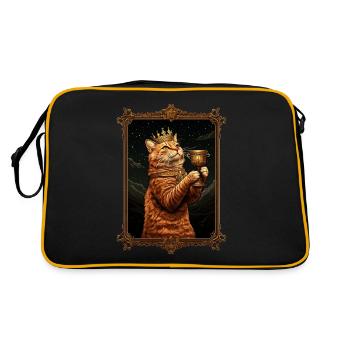 Chat médiéval dans cadre photo Art Crown - Sac Retro - noir/or - Dos