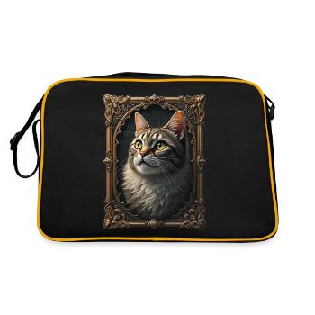 Chat médiéval dans cadre photo Art Crown - Sac Retro - noir/or - Dos