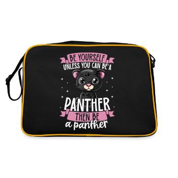 Sei du selbst, es sei denn, du kannst ein Panther - Retro Tasche - Schwarz/Gold - Hinten