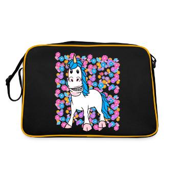 Enfants Enfant Licorne Licornes Bébé Bambins - Sac Retro - noir/or - Dos