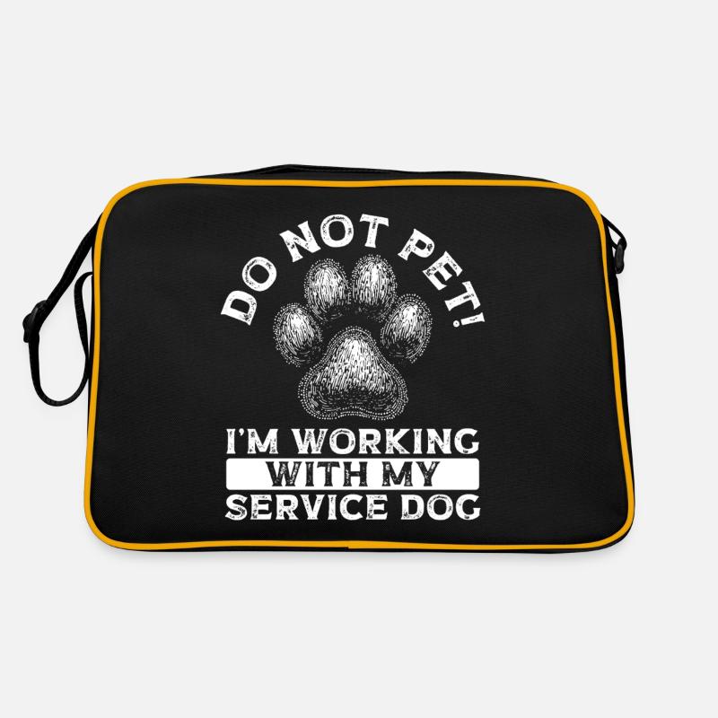 Do Not Pet Working With My Servicervice dog Retro Tasche