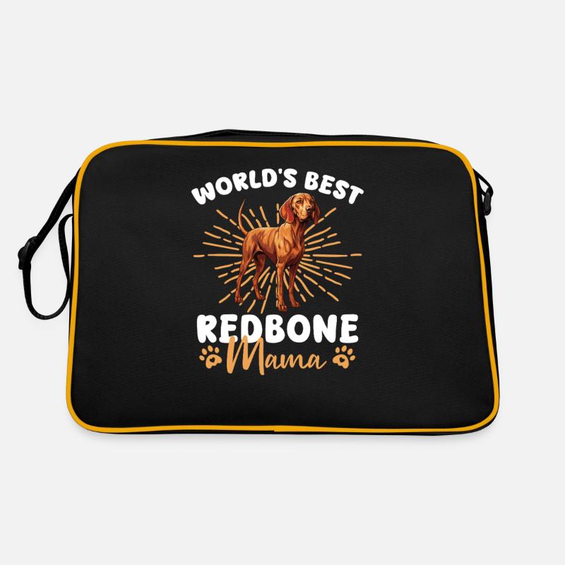 Redbone Coonhound Dog Le meilleur Redbone Mama du monde Sac Retro