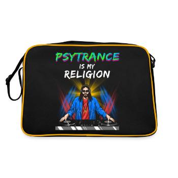 Techno House Party EDM Festival Goa Rave Psytrance - Retro Bag - black/gold - Back