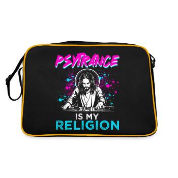 Techno House Party EDM Festival Goa Rave Psytrance - Retro Bag - black/gold - Back